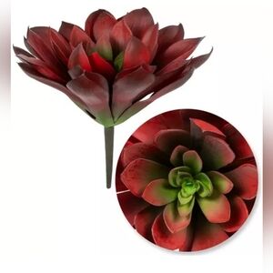 Set of 3 Red and Green Faux Agave 10"